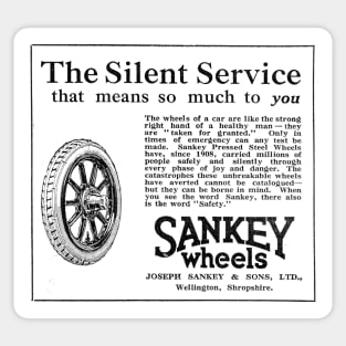 Joseph Sankey & Sons - Sankey Wheels - 1927 Vintage Advert Sticker